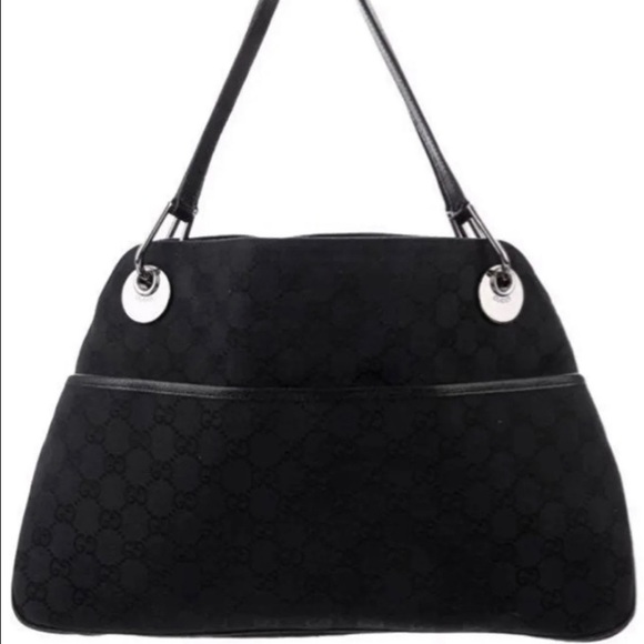Authentic Gucci XL black shoulder bag signature GG monogram Amazing Condition! - Picture 2 of 14